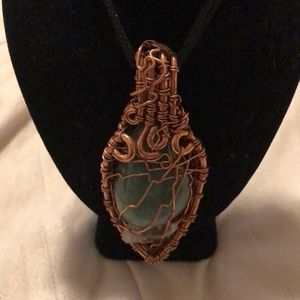 Copper pendant with Stones